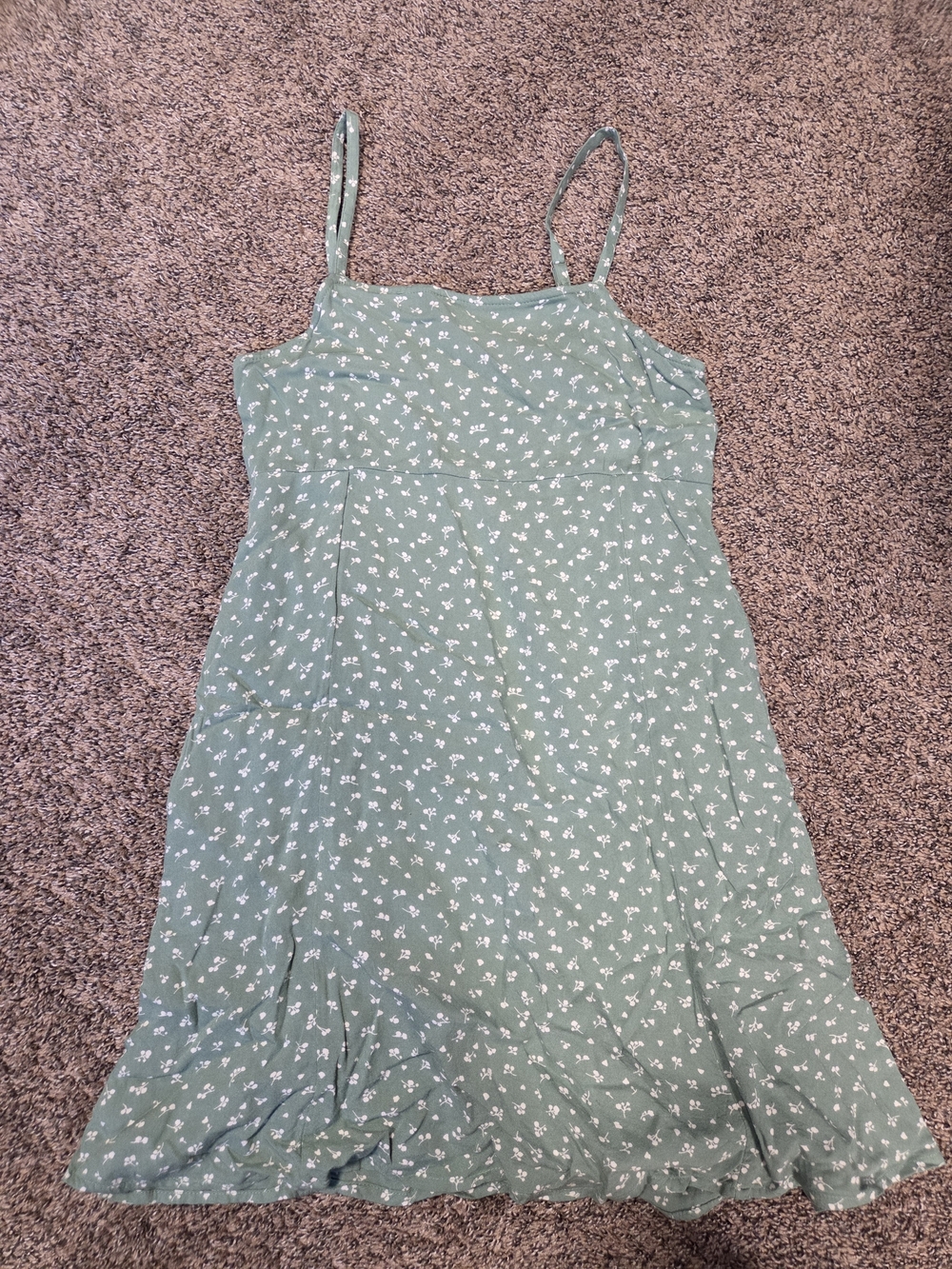 Abercrombie Kids Sz 13/14 Sage And White Floral Sundress